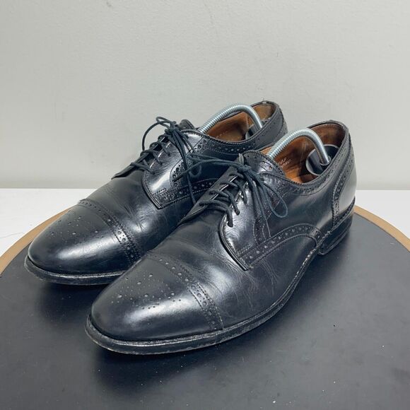 Allen Edmonds‎ Dress Shoes Mens Size 8.5 E Sanford Cap Toe Leather Black - Picture 5 of 15